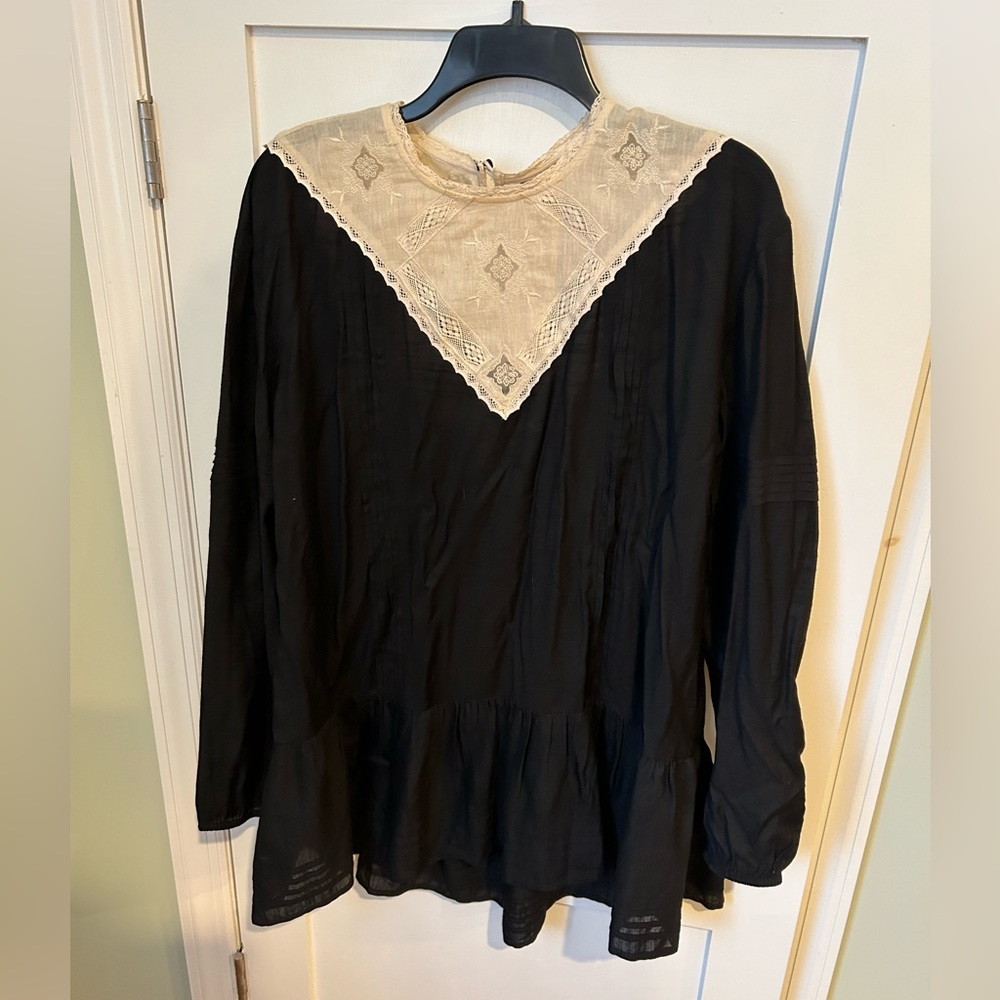 Free People long sleeve peplum blouse
